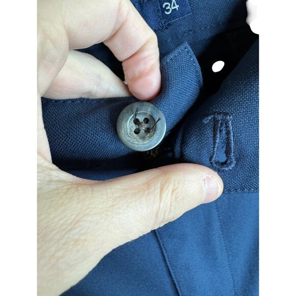 Chaps Golf Men's Pleated Shorts 34 Blue Polyester Lightweight Casual Dressy - Picture 5 of 13